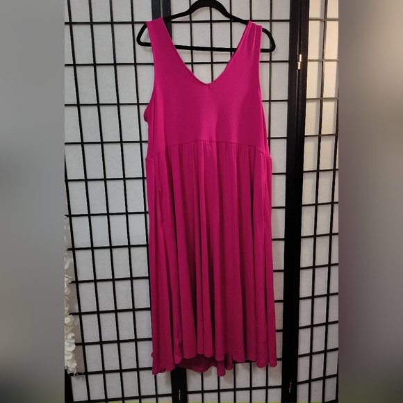 Ava & Viv Sleeveless Midi Dress Pink Size 2XL - Picture 3 of 6